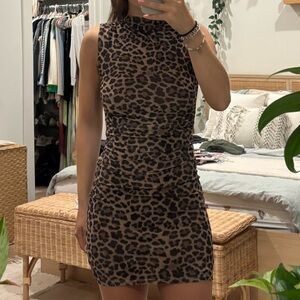 Glassons Brown Leopard Print Mini Dress